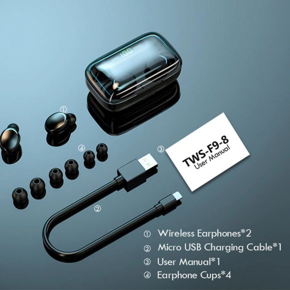 🆕Bluetooth wireless earphones with mic - Picture 3 of 5